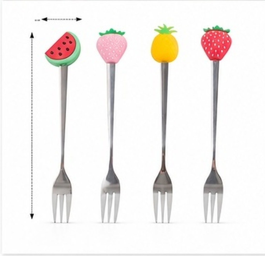 Kitchen Gadgets Gold - 4 tenedores de acero inoxidable para