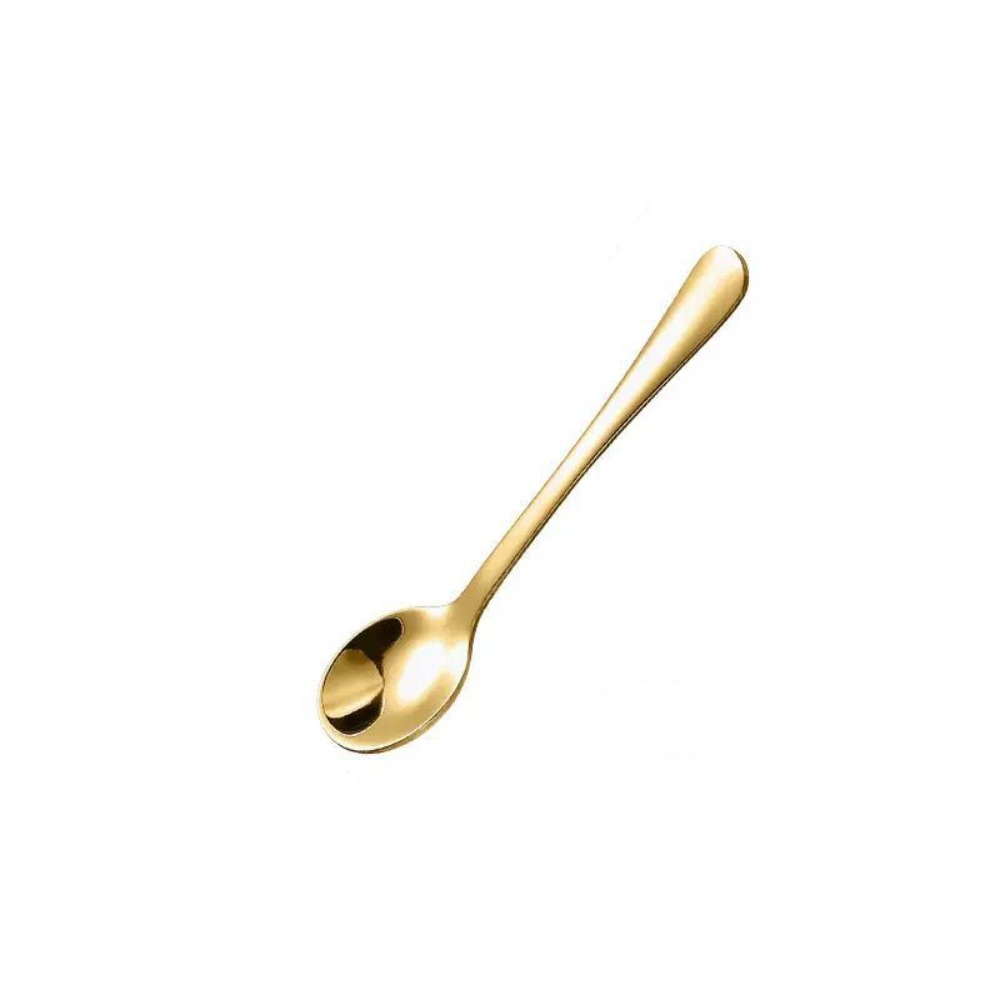 Kitchen Gadgets Gold - Cuchara pequeña portátil de acero inoxidable,
