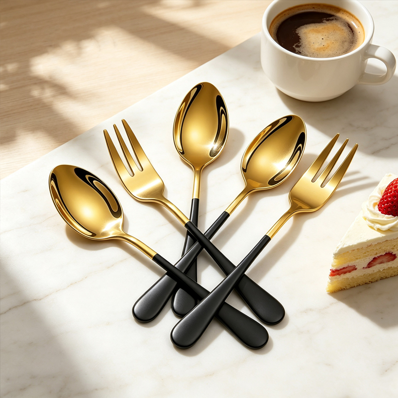 Juego de Cubiertos para Postre - Kitchen Gadgets Gold reseña y precio